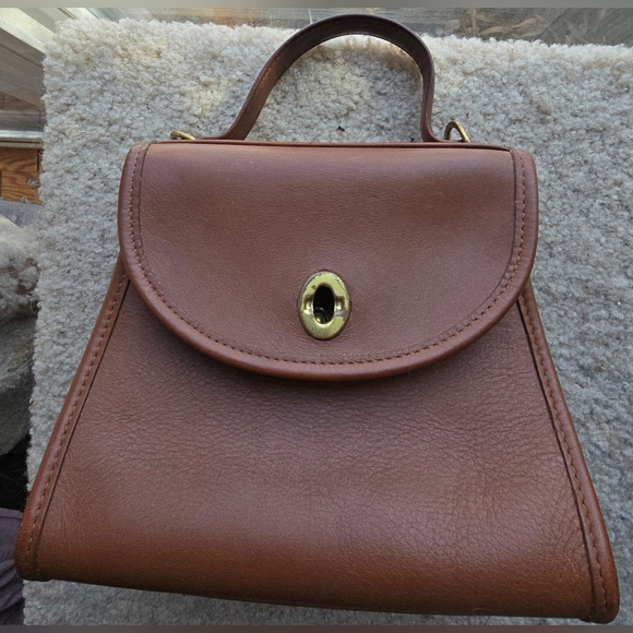 Vintage COACH Regina Bag #9983 British Tan Leather 90s Satchel - Picture 2 of 11